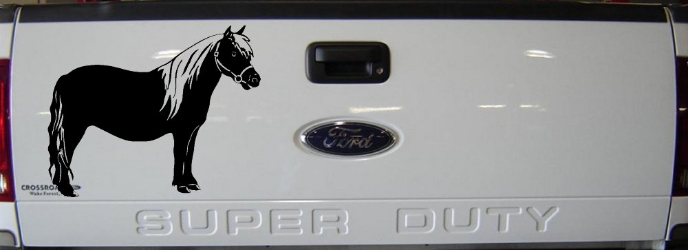 Shelton Pony Car or Truck Window Vinyl Decal Sticker (Black)