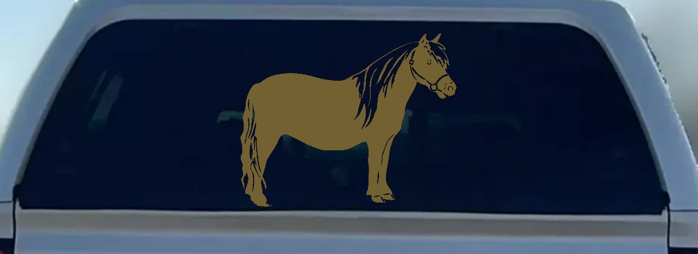 Shelton Pony Car or Truck Window Decal Sticker (Gold)
