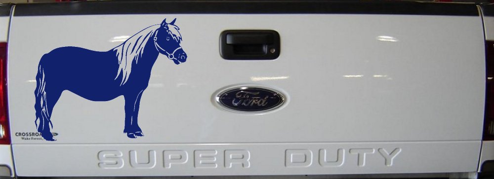 Shelton Pony Car or Truck Window Decal Sticker (Navy)