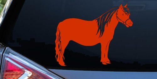 Shelton Pony Car or Truck Window Decal Sticker (Orange Red)
