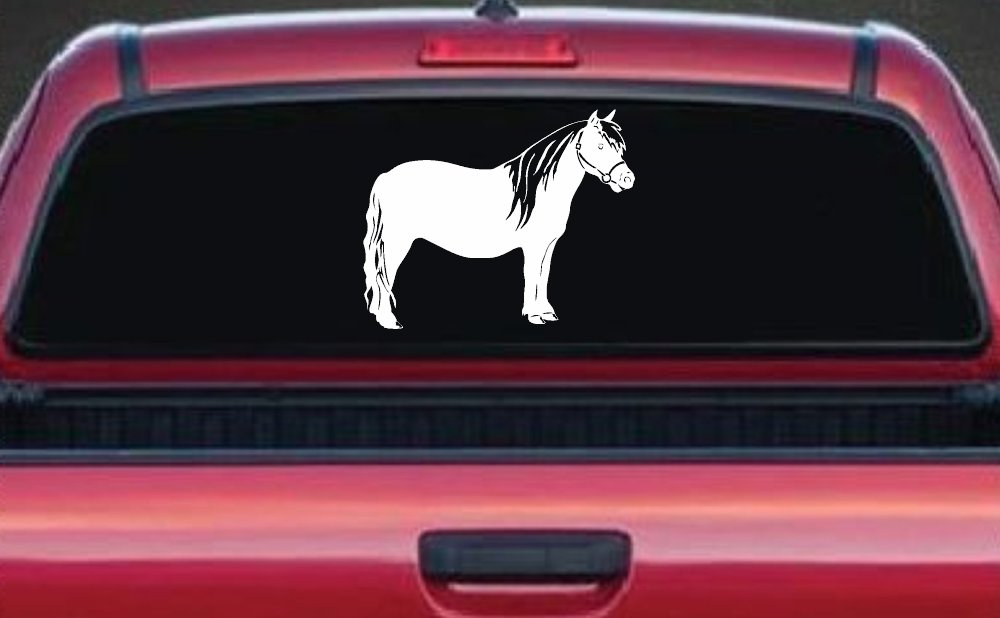 Shelton Pony Car or Truck Window Vinyl Decal Sticker (White)