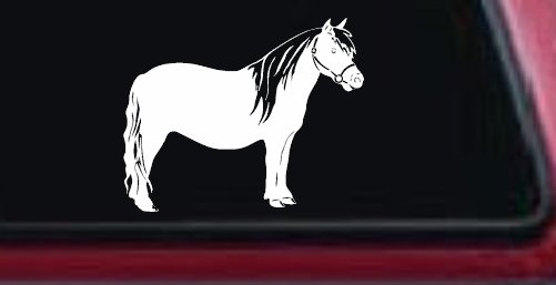 Shelton Pony Car or Truck Window Vinyl Decal Sticker (White)