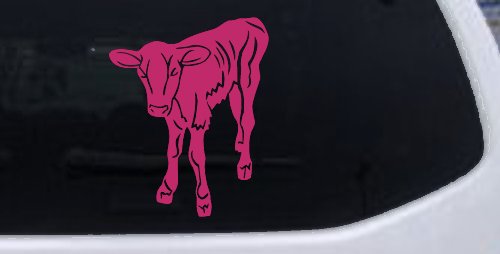 Baby Calf Car or Truck Window Decal Sticker (Hot Pink)