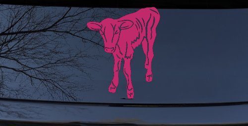 Baby Calf Car or Truck Window Vinyl Decal Sticker (Hot Pink)