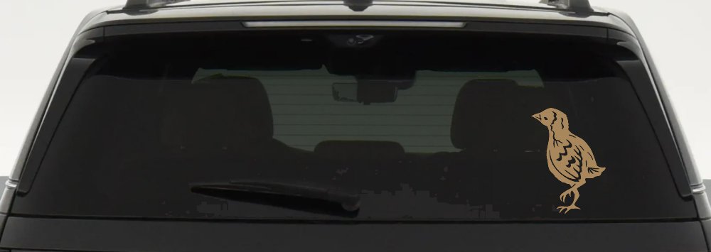 Baby Chick Car or Truck Window Decal Sticker (Light Brown)