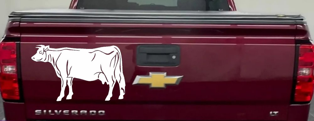 Solid Cow Car or Truck Window Decal Sticker