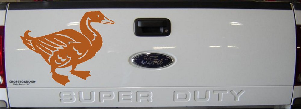 Solid Duck Car or Truck Window Decal Sticker (Nut Brown)