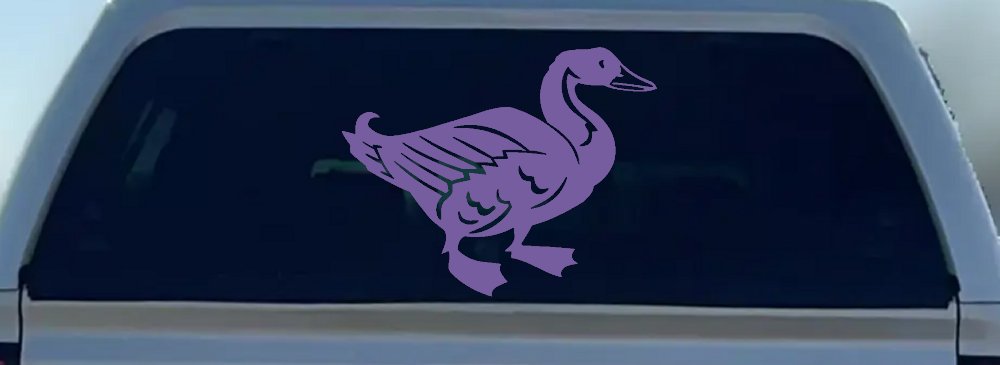 Solid Duck Car or Truck Window Decal Sticker (Purple)