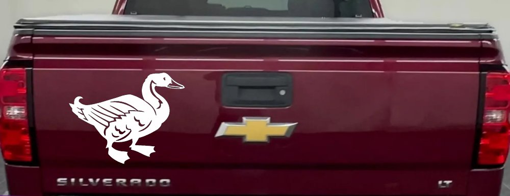 Solid Duck Car or Truck Window Decal Sticker