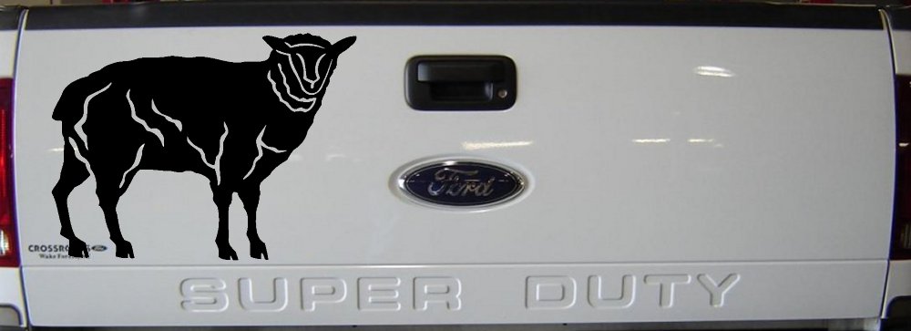 Solid Lamb Car or Truck Window Decal Sticker