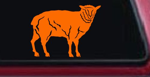 Solid Lamb Car or Truck Window Decal Sticker