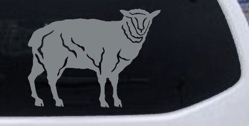 Solid Lamb Car or Truck Window Decal Sticker (Telegrey)