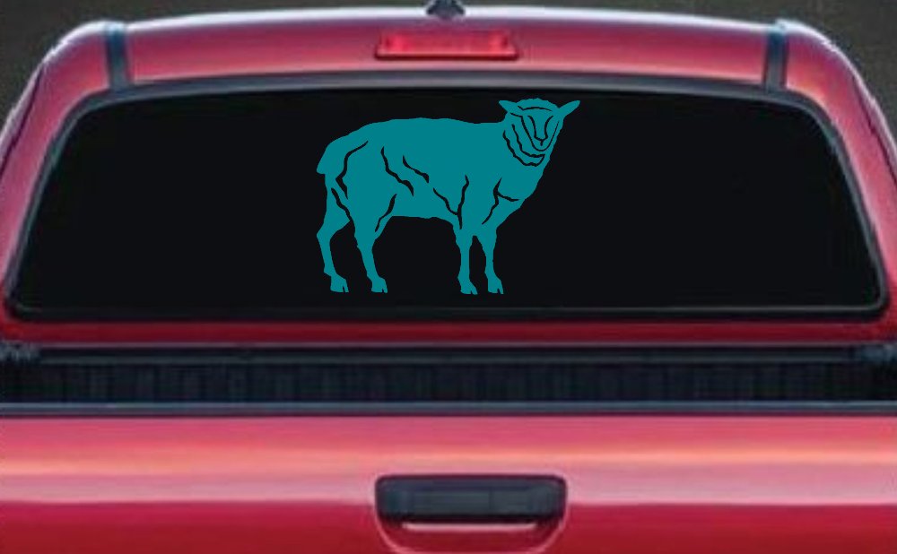 Solid Lamb Car or Truck Window Decal Sticker
