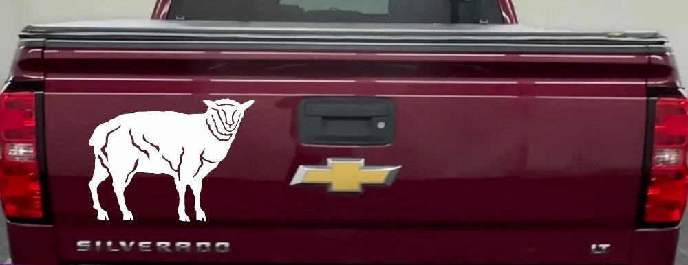 Solid Lamb Car or Truck Window Decal Sticker
