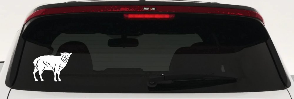 Solid Lamb Car or Truck Window Decal Sticker