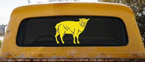 Solid Lamb Car or Truck Window Decal Sticker