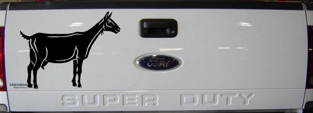 Solid Goat Car or Truck Window Decal Sticker (Black)