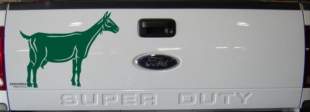 Solid Goat Car or Truck Window Decal Sticker (Dark Green)