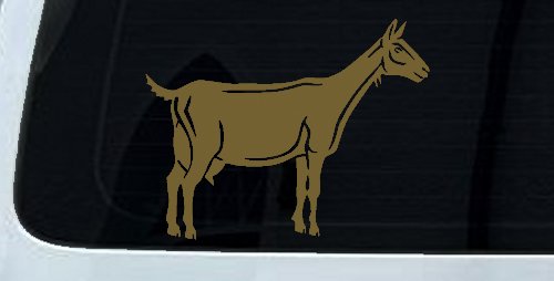 Solid Goat Car or Truck Window Vinyl Decal Sticker (Gold)