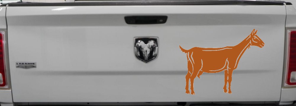 Solid Goat Car or Truck Window Decal Sticker (Nut Brown)
