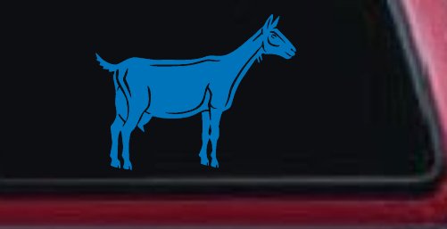 Solid Goat Car or Truck Window Decal Sticker (Sky Blue)