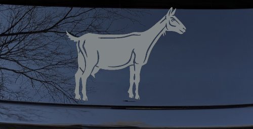 Solid Goat Car or Truck Window Decal Sticker (Telegrey)