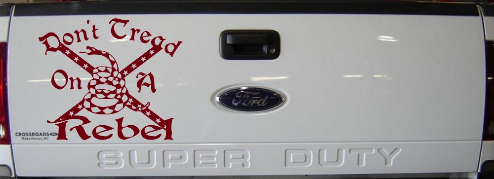 Gadsden Dont Tread On a Rebel Country Car or Truck Window Decal Sticker (Burgundy)