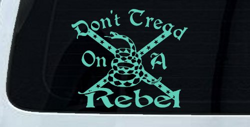 Gadsden Dont Tread On a Rebel Country Car or Truck Window Decal Sticker (Mint)