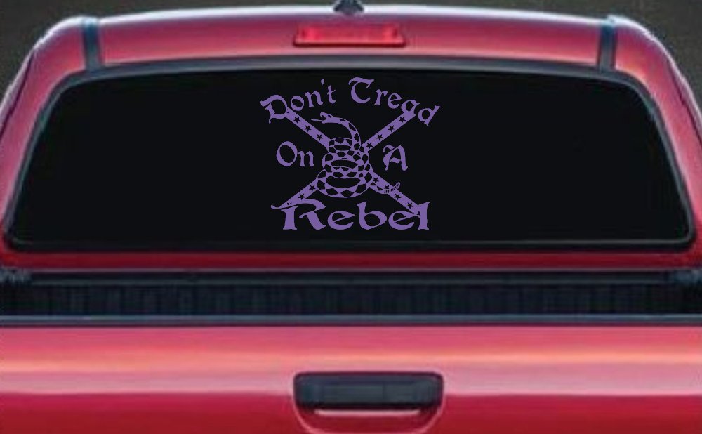 Gadsden Dont Tread On a Rebel Country Car or Truck Window Decal Sticker (Purple)