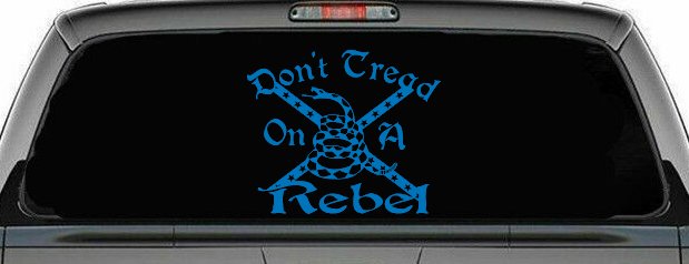 Gadsden Dont Tread On a Rebel Country Car or Truck Window Decal Sticker