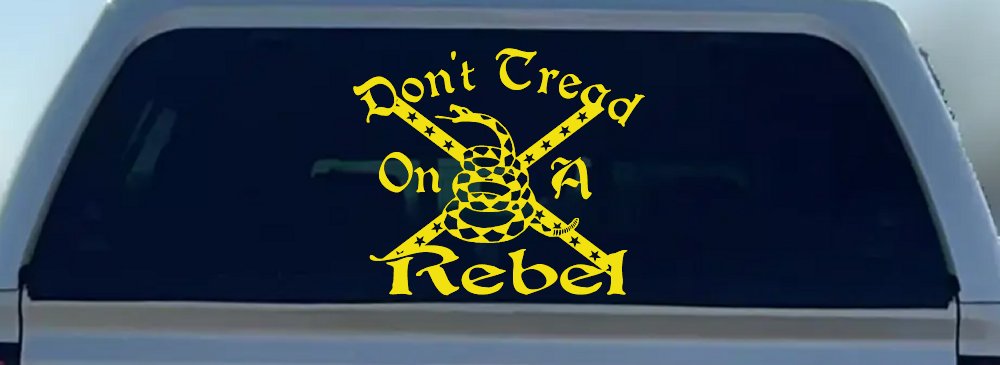 Gadsden Dont Tread On a Rebel Country Car or Truck Window Decal Sticker