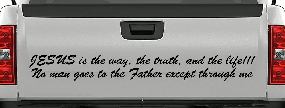 JESUS is the way Christian Car or Truck Window Decal Sticker