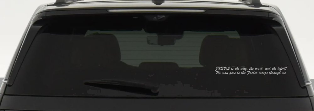 JESUS is the way Christian Car or Truck Window Decal Sticker