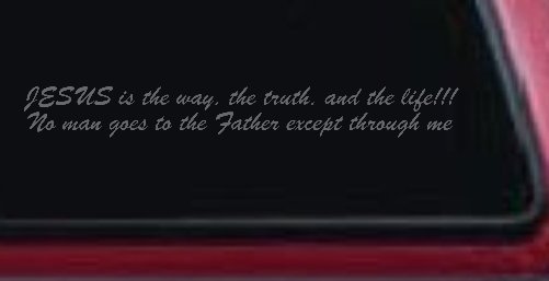 JESUS is the way Christian Car or Truck Window Decal Sticker