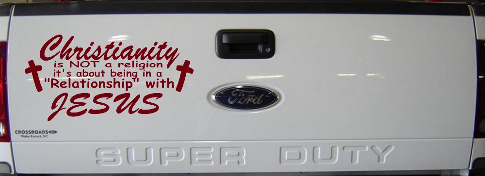 Relationship With Jesus Christian Car or Truck Window Vinyl Decal Sticker (Burgundy)