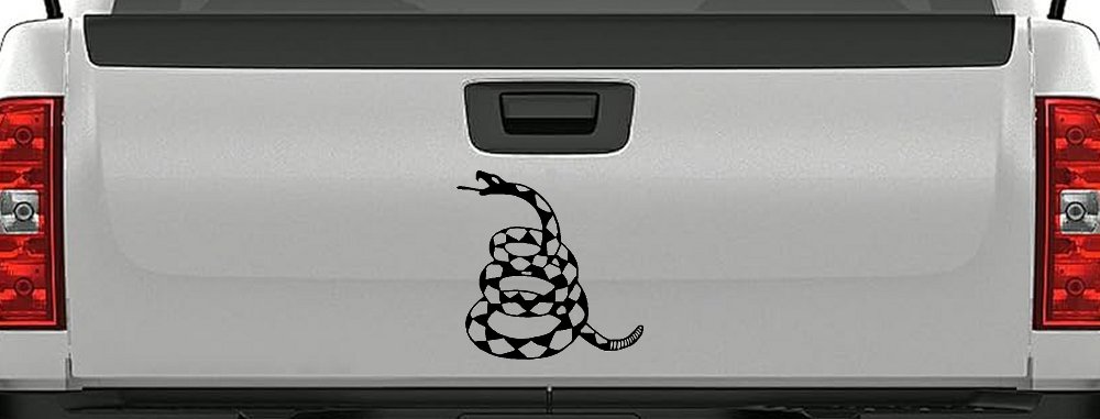 Gadsden Rattle Snake Only Car or Truck Window Vinyl Decal Sticker (Black)