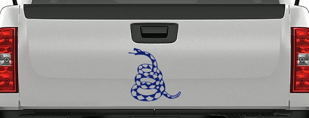 Gadsden Rattle Snake Only Car or Truck Window Decal Sticker (Navy)