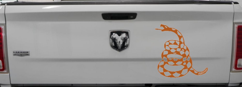 Gadsden Rattle Snake Only Car or Truck Window Decal Sticker (Nut Brown)