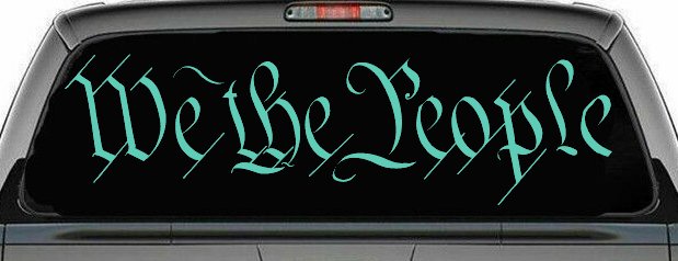 We The People Text Freedom 2nd Amendment Car or Truck Window Decal Sticker