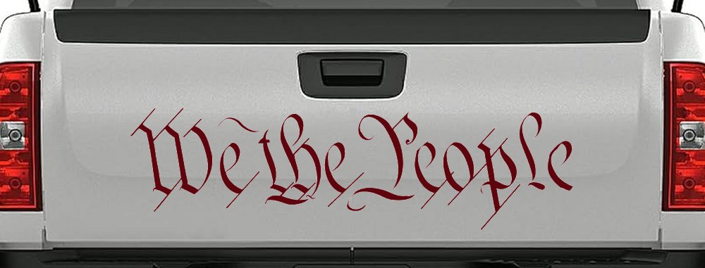 We The People Text Freedom 2nd Amendment Car or Truck Window Decal Sticker