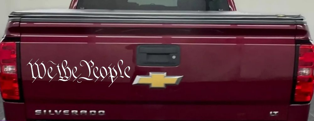 We The People Text Freedom 2nd Amendment Car or Truck Window Decal Sticker