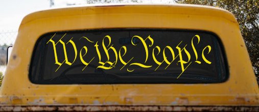 We The People Text Freedom 2nd Amendment Car or Truck Window Decal Sticker
