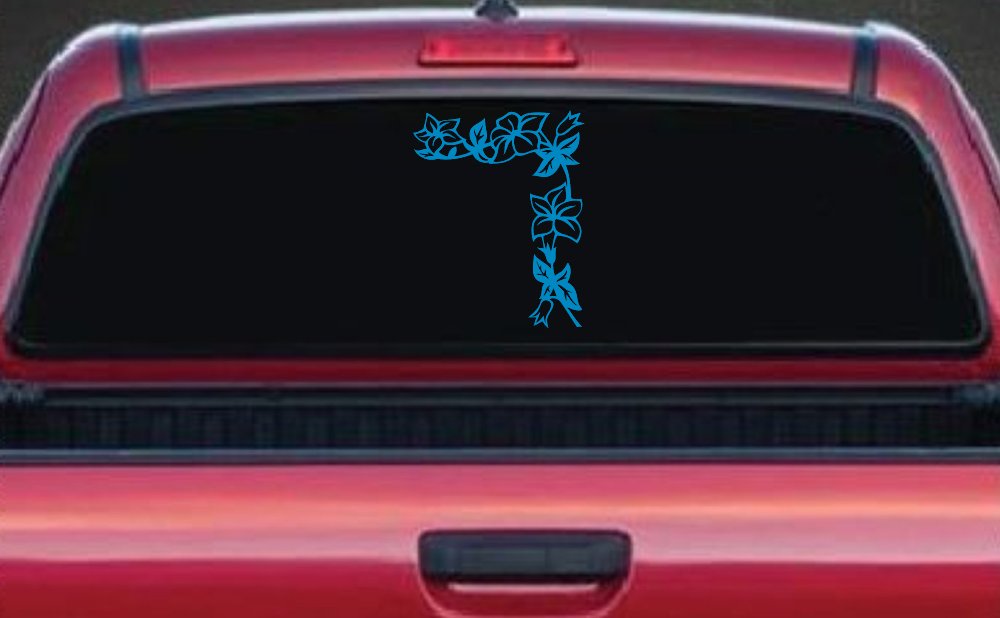 Corner Flower Vine Car or Truck Window Decal Sticker