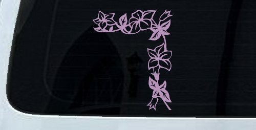 Corner Flower Vine Car or Truck Window Decal Sticker (Lilac)