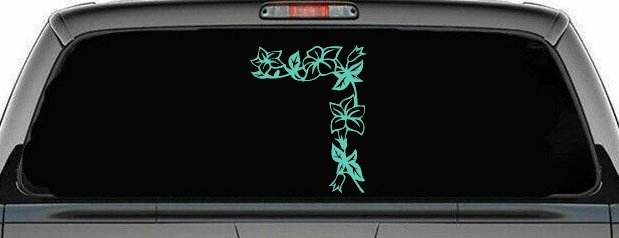 Corner Flower Vine Car or Truck Window Decal Sticker