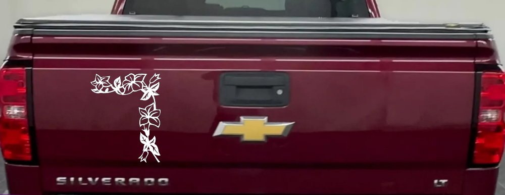 Corner Flower Vine Car or Truck Window Decal Sticker