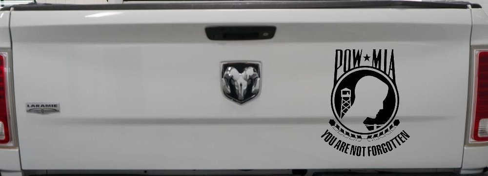 POW MIA You Are Not Forgotten Military Car or Truck Window Decal Sticker