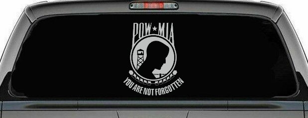 POW MIA You Are Not Forgotten Military Car or Truck Window Decal Sticker