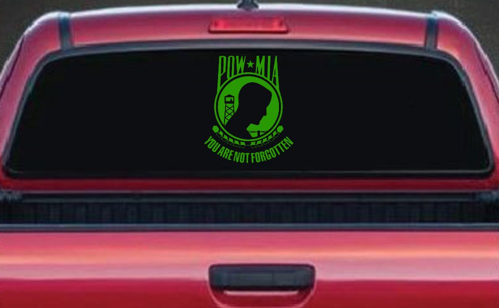 POW MIA You Are Not Forgotten Military Car or Truck Window Decal Sticker