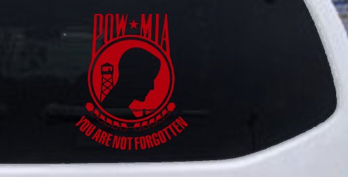 POW MIA You Are Not Forgotten Military Car or Truck Window Decal Sticker
